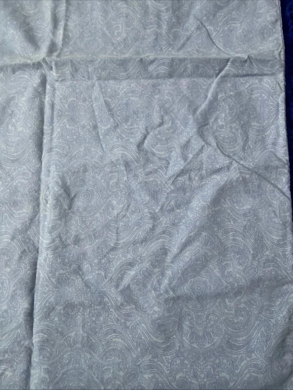 Lauren Ralph Lauren Pale Blue Paisley std pillowcase white band 100% Cotton USA